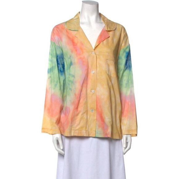 Rhode tie dye button front shirt M - Picture 8 of 8